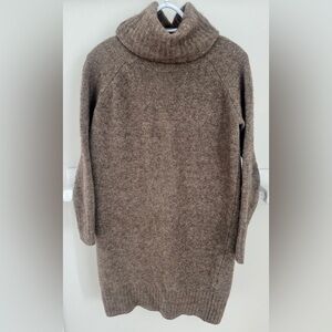 Aritzia / Community Cozy Brown High Neck Sweater Dress